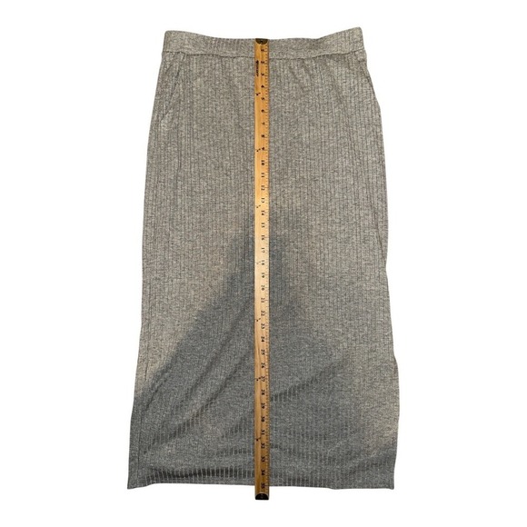 Heatherly Stitch Fix Gray Ribbed Ankle Skirt, XXL - Picture 6 of 7